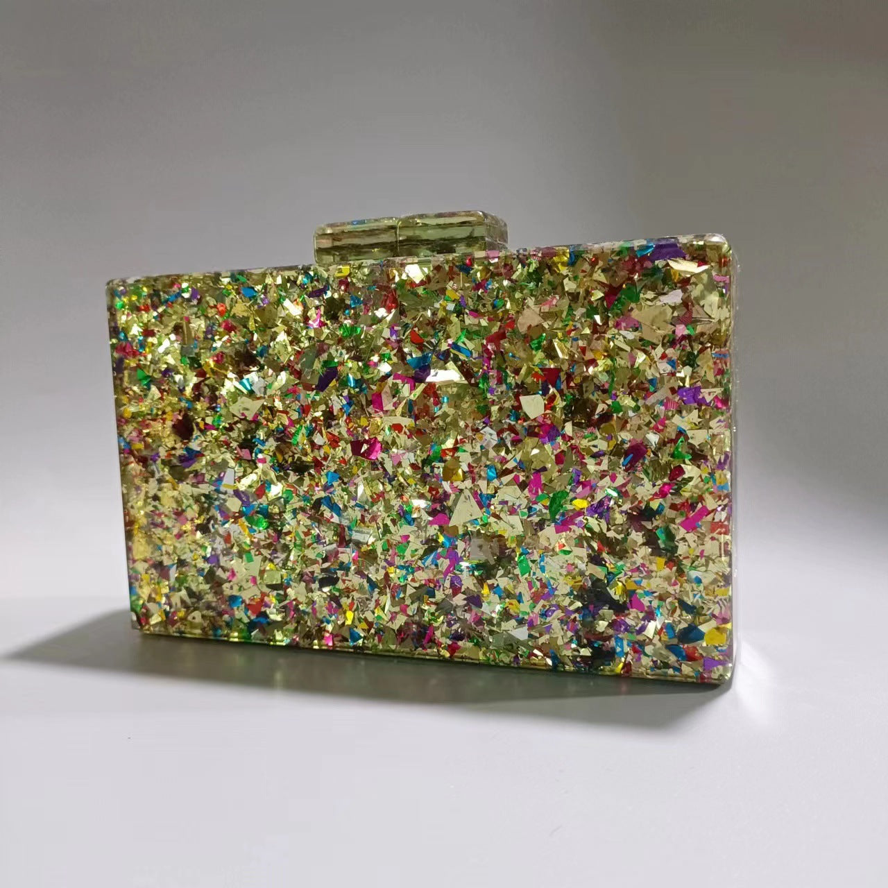 Women's Sier Sequins Acrylic One Diagonal Wedding Evening Bags