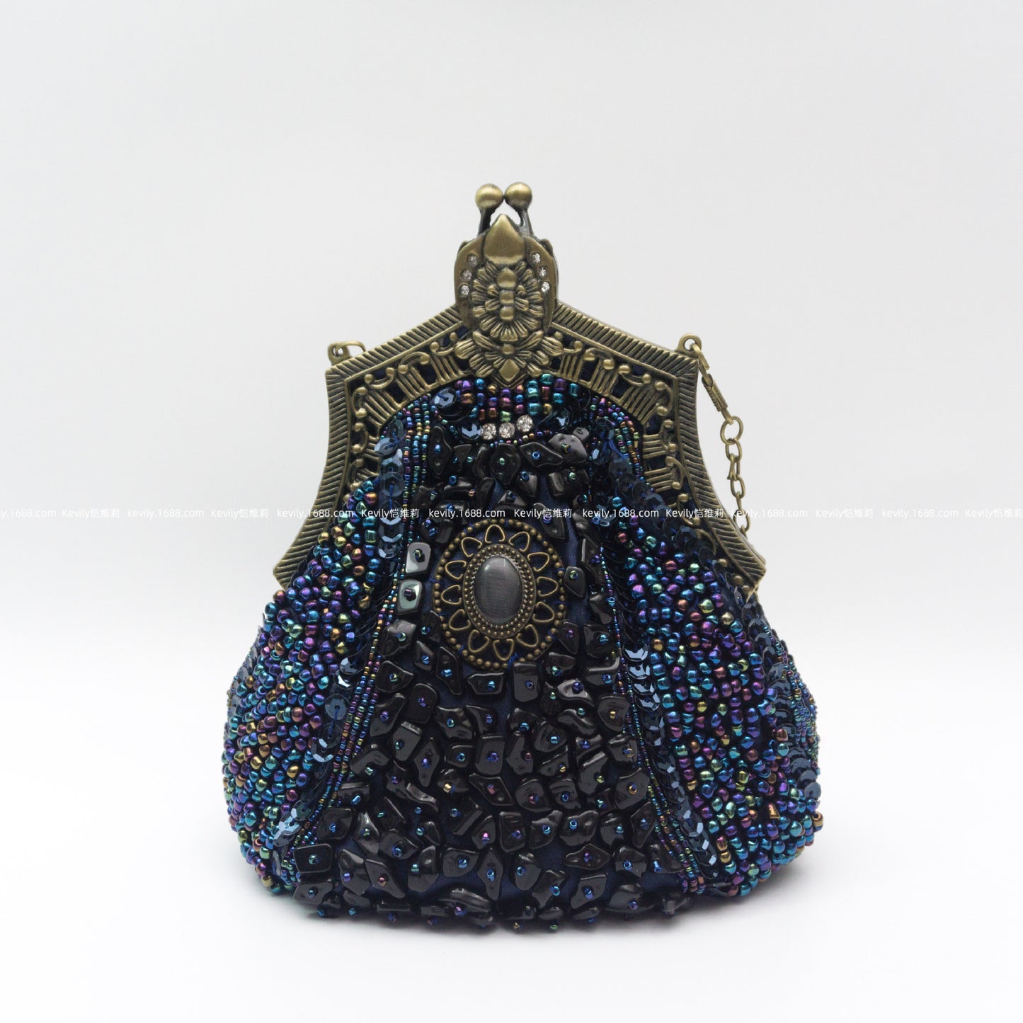Women's Handmade Retro Republic Of China Style Bronze Evening Bags