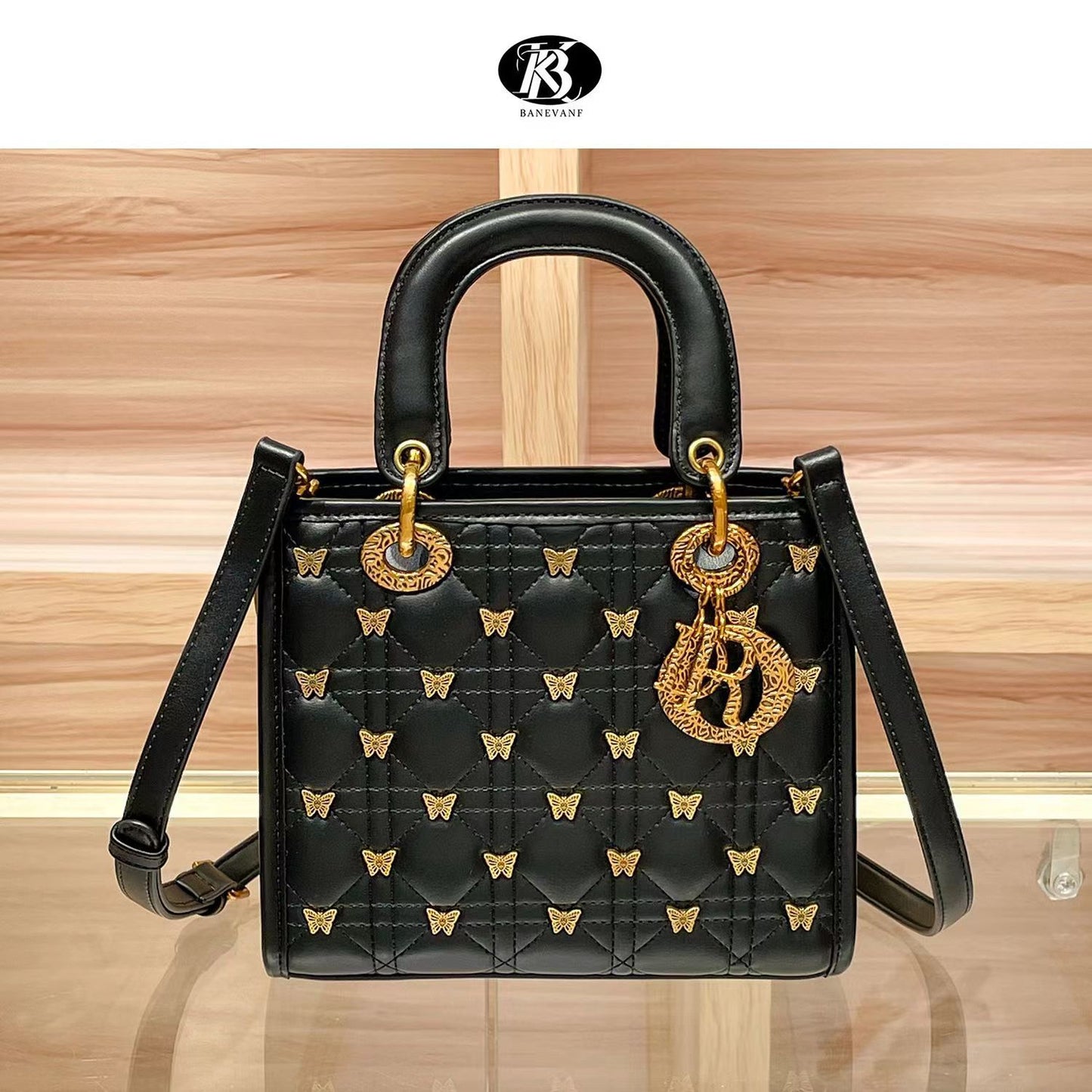 Princess Barney Diana Genuine Leather Diamond Crossbody Bags