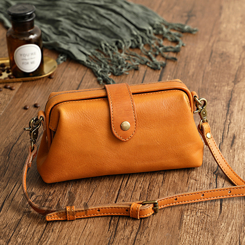 Women's Handmade Dye Penetration Waxing Leather Genuine Crossbody Bags