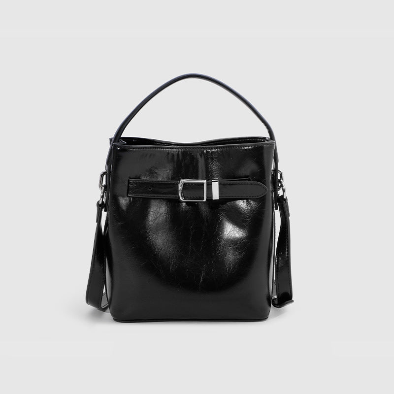 Women's High-grade Spring Oil Wax Design Crossbody Bags