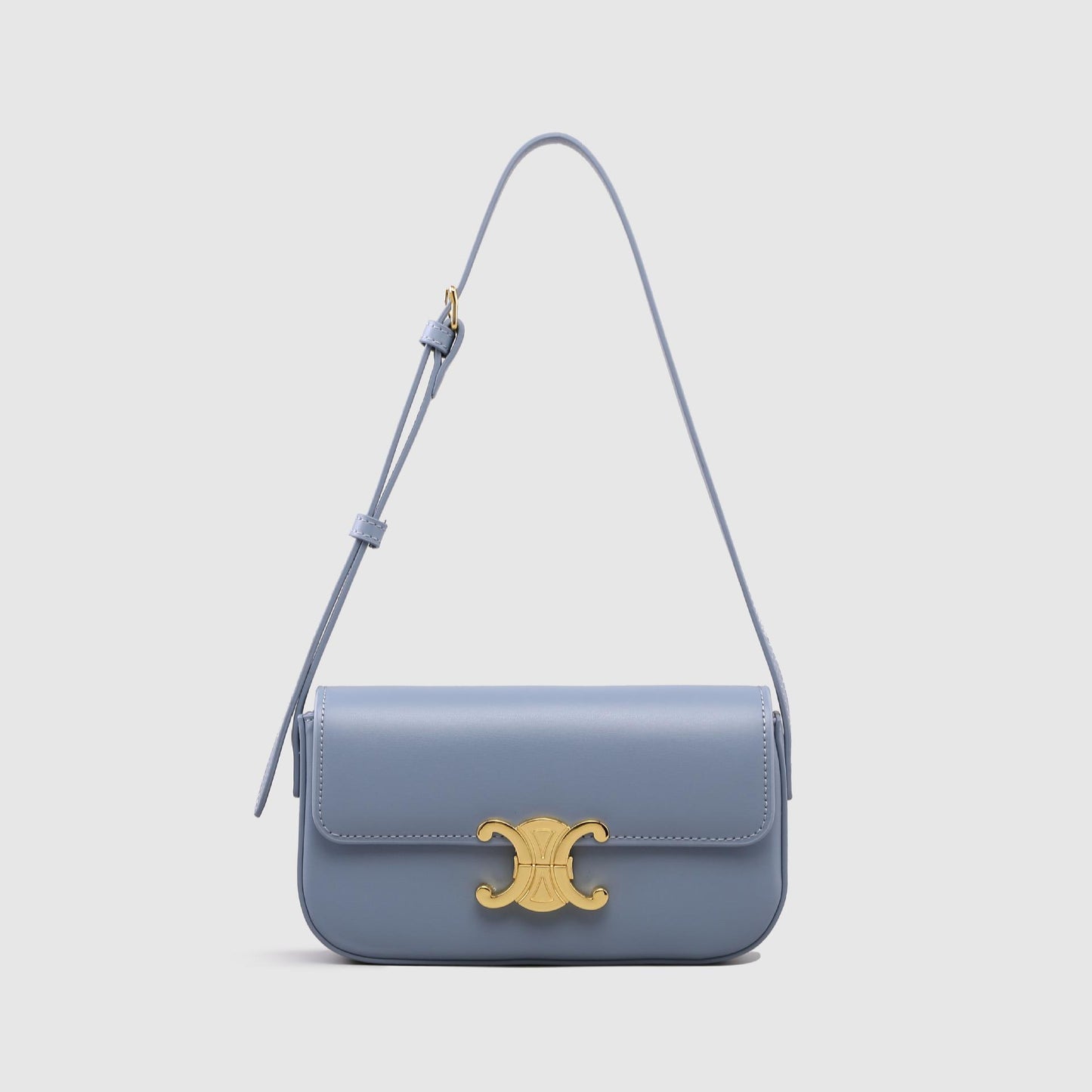 Women's Genuine Leather Arc Baguette Retro Classic Armpit Bags
