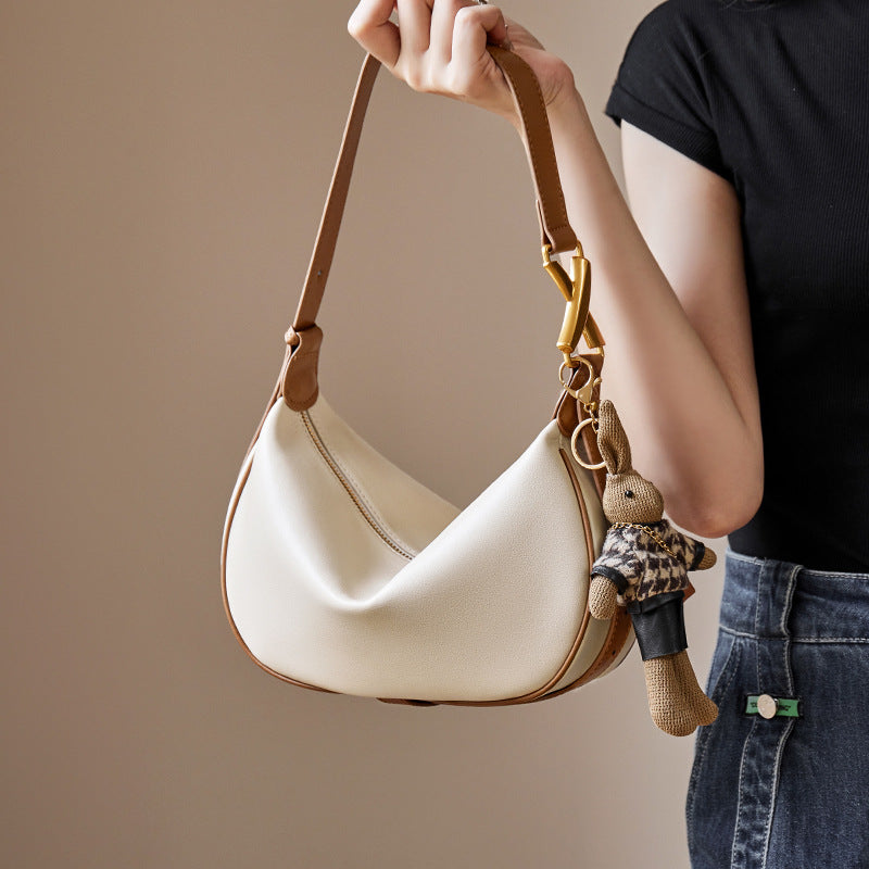Women's Glamorous Dumpling Underarm Genuine Leather Bags