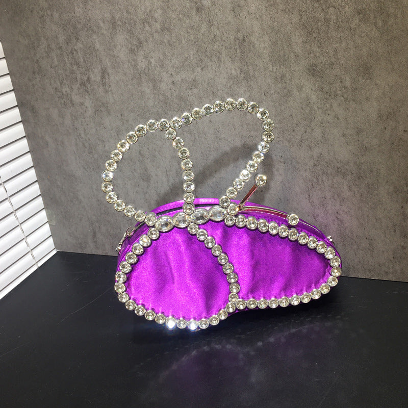 Women's Diamond Niche Design High-grade Butterfly Dinner Bags