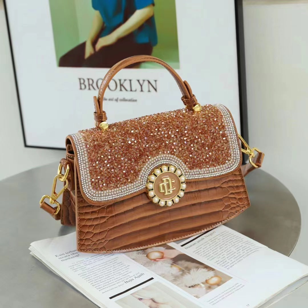Snake Pattern Elegant Lady Mom Light Luxury Handbags