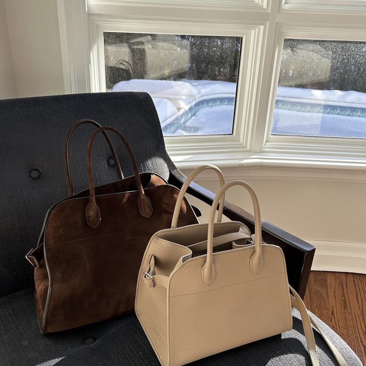 Layer Cowhide Niche Advanced Sense Large Handbags