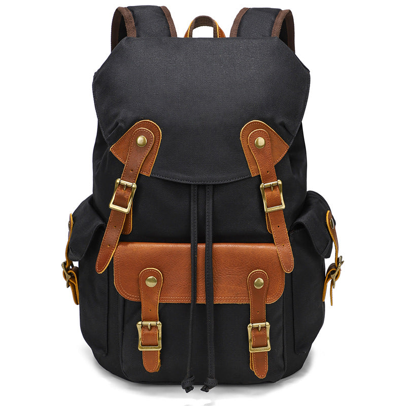 Women's & Men's & Valise Large Capacity Computer Wax Canvas Backpacks