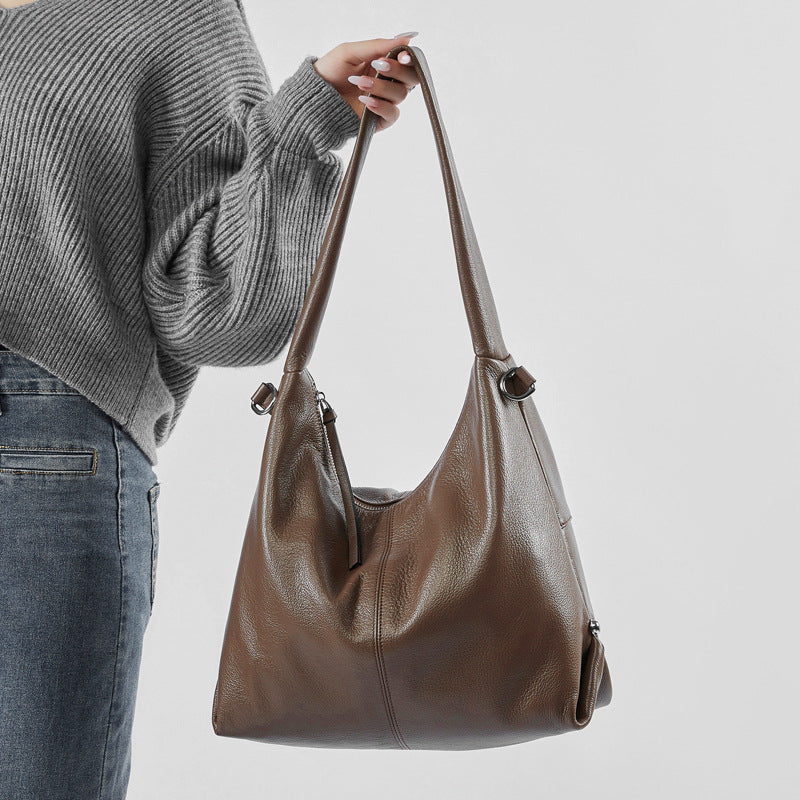 Women's Large Capacity Fashionable Korean Fashion Solid Crossbody Bags
