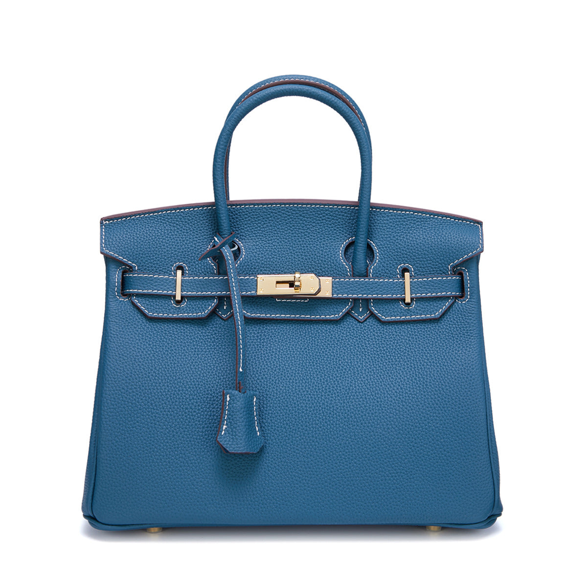 Women's Gold First Layer Cowhide Leather Large Handbags