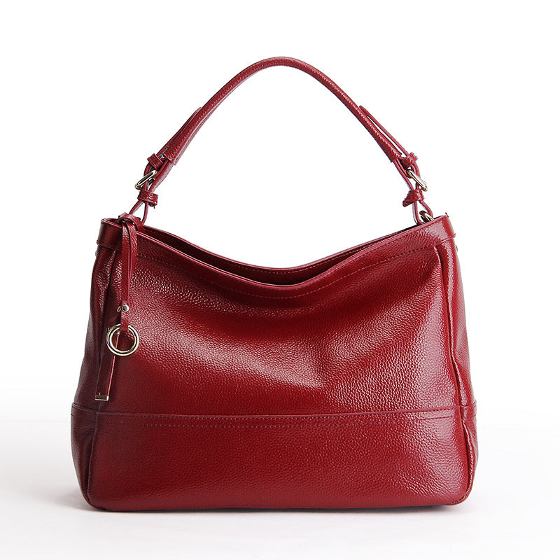 Women's Light Luxury Genuine Leather Fashion Portable First Layer Cowhide Armpit Bags