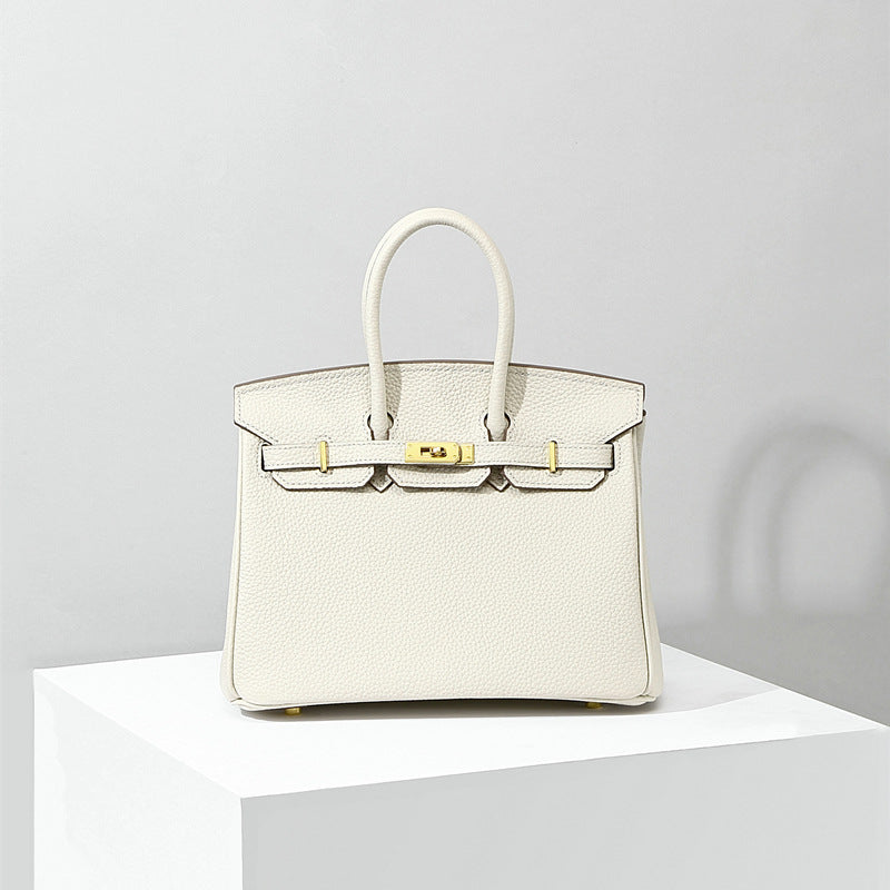 Women's Leather High-grade First Layer Cowhide Lychee Crossbody Bags