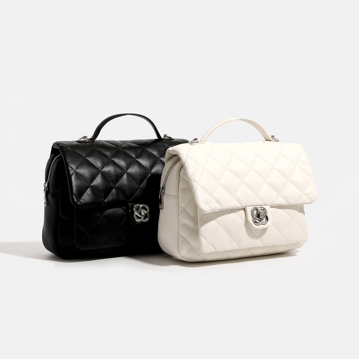 Women's Classic Style Fashionable Rhombus Versatile Large Bags