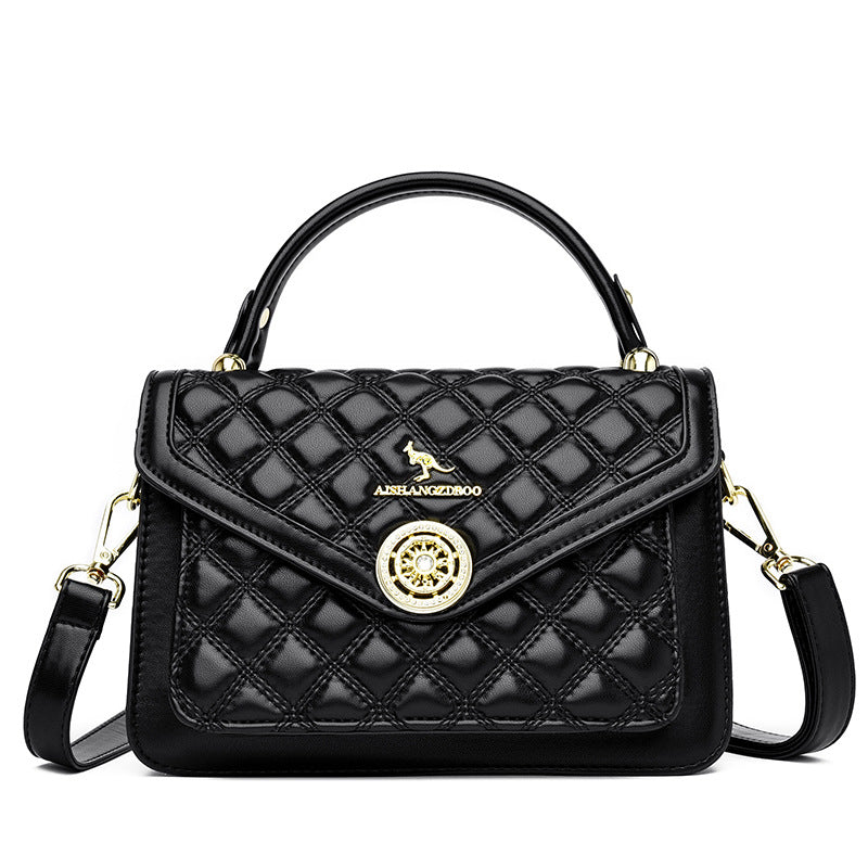 Women's Lucky Discussion Wide Strap Daily Rhombus Shoulder Bags