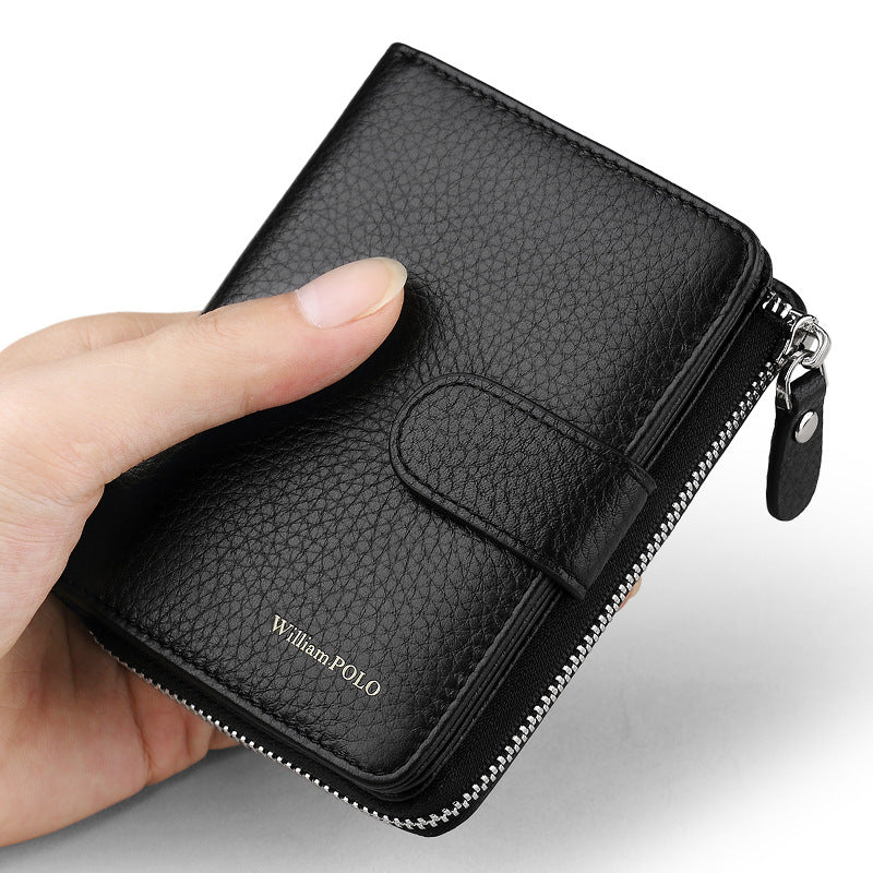 Men's Paul Short First Layer Cowhide Large Men's Wallets