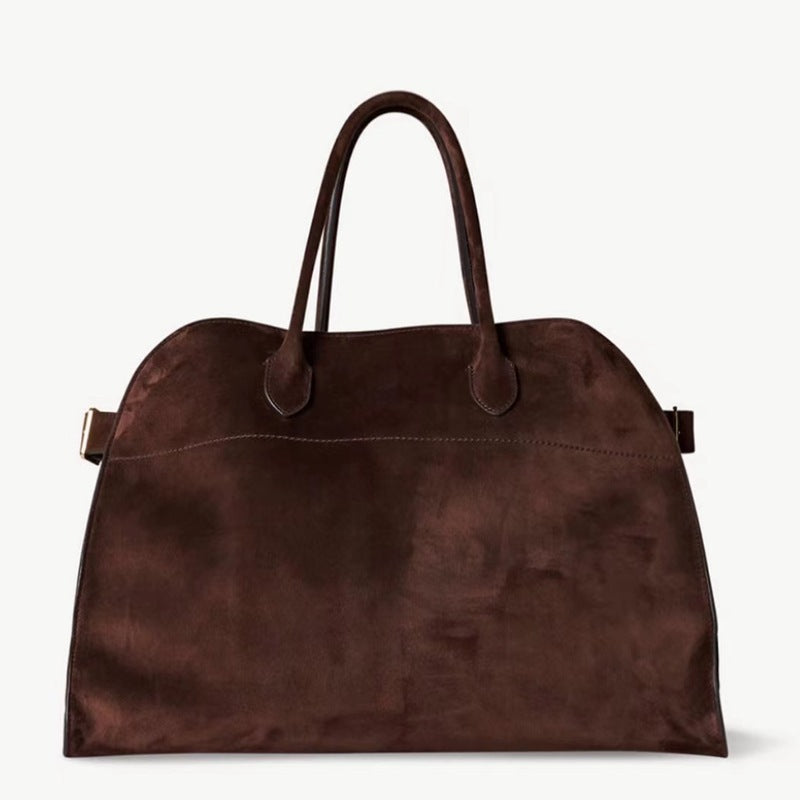 Textured Cowhide Large Capacity Totes Minimalist Handbags