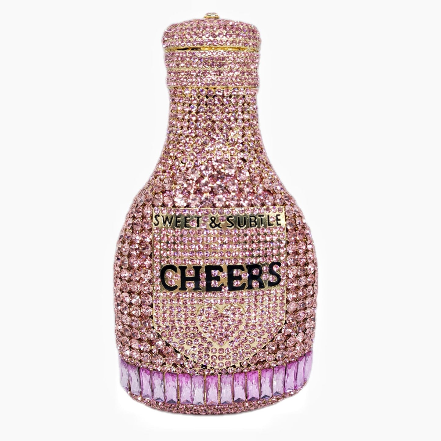 Women's Wei Champagne Bottle Rhinestone Banquet Crystal Bags