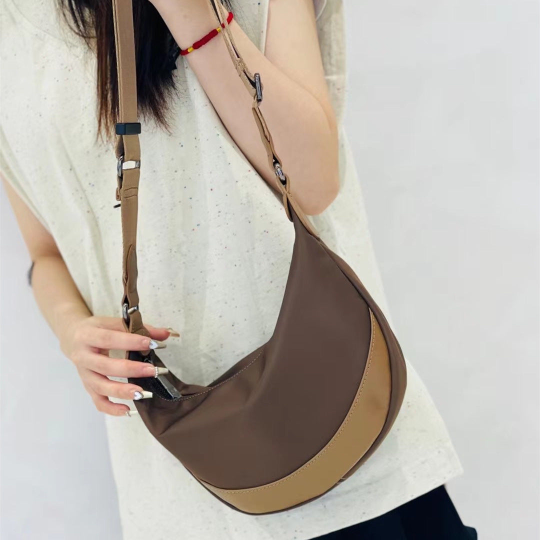 Women's & Men's & Cloth First Layer Cowhide Stitching Large Capacity Crossbody Bags