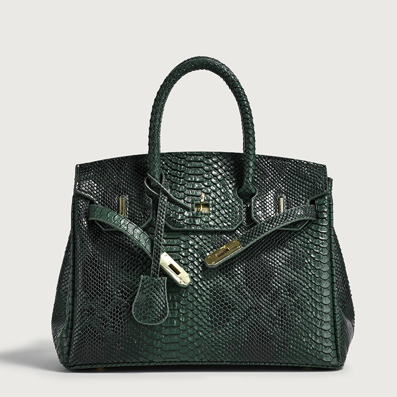 Women's Crocodile Pattern Platinum Large Capacity High-grade Handbags