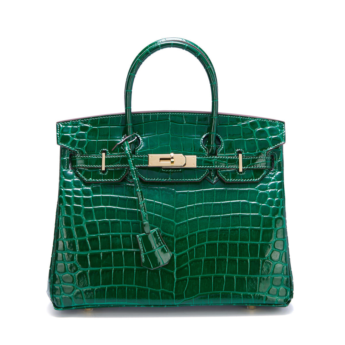Women's Genuine Leather Crocodile Pattern Fashion Big Handbags