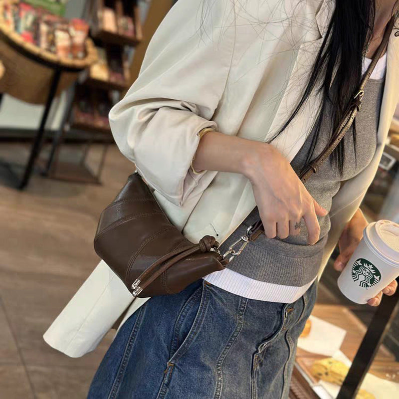 Women's Niche First Layer Cowhide Dumpling Large Capacity Bags