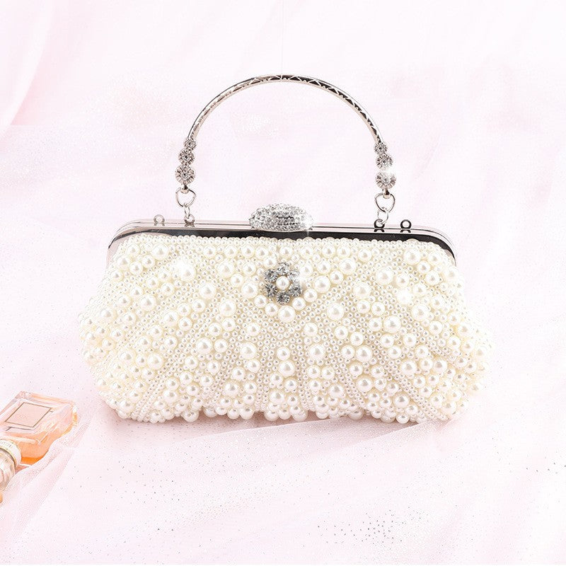 Versatile Pearl Dinner Clutch Handmade Beaded Evening Bags