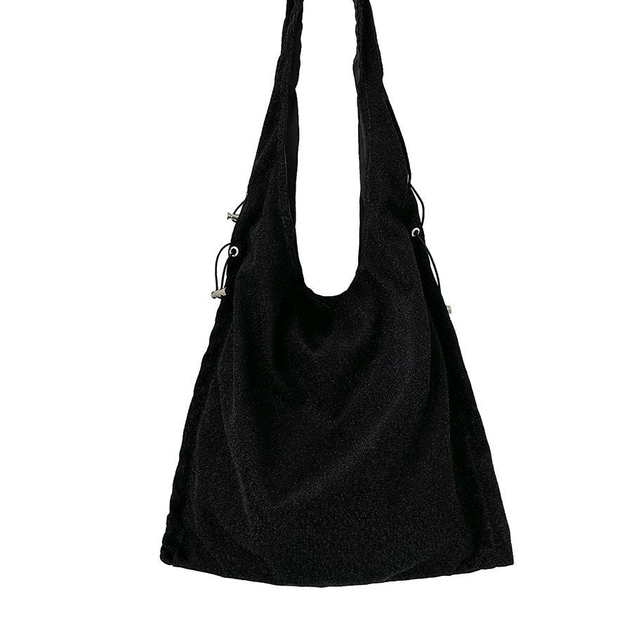 Women's Sier String Cloth Drawstring Design One Shoulder Bags