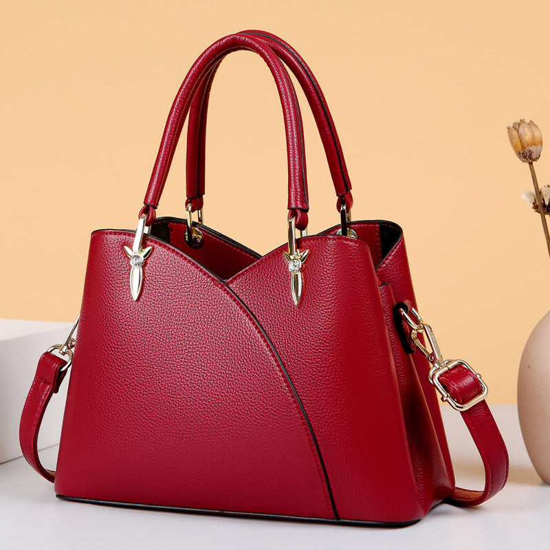 Glamorous Women's Soft Leather Mother Simple Bags