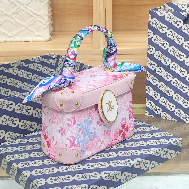 Women's Design Portable High-grade Fashion Box Shoulder Bags