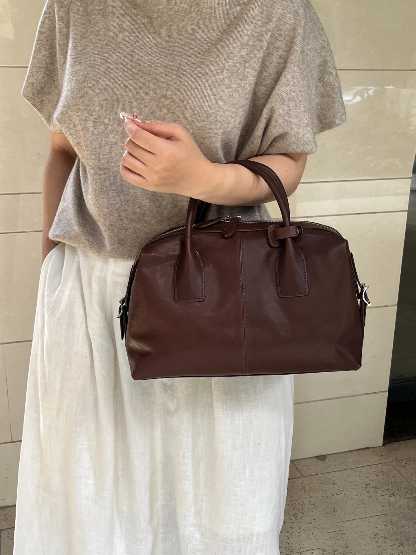 Women's High-grade Light Luxury Linen Contrast Color Bags