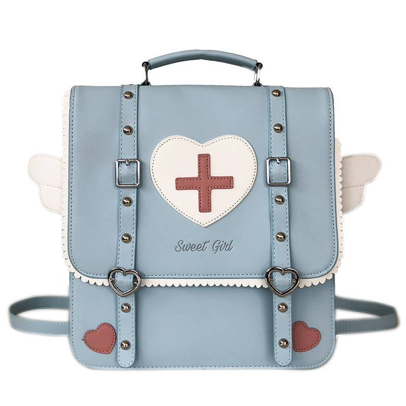 Preppy Style For Schools Anime Love Backpacks