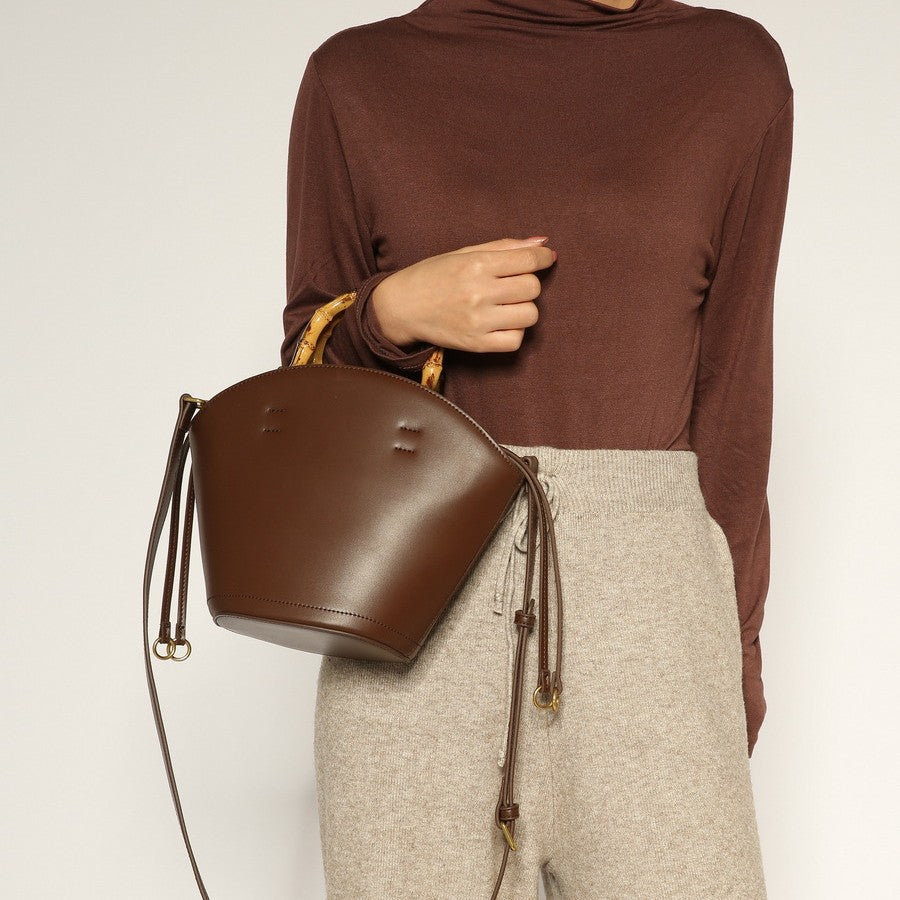 Women's Portable Bamboo Simple High Sense Design Handbags