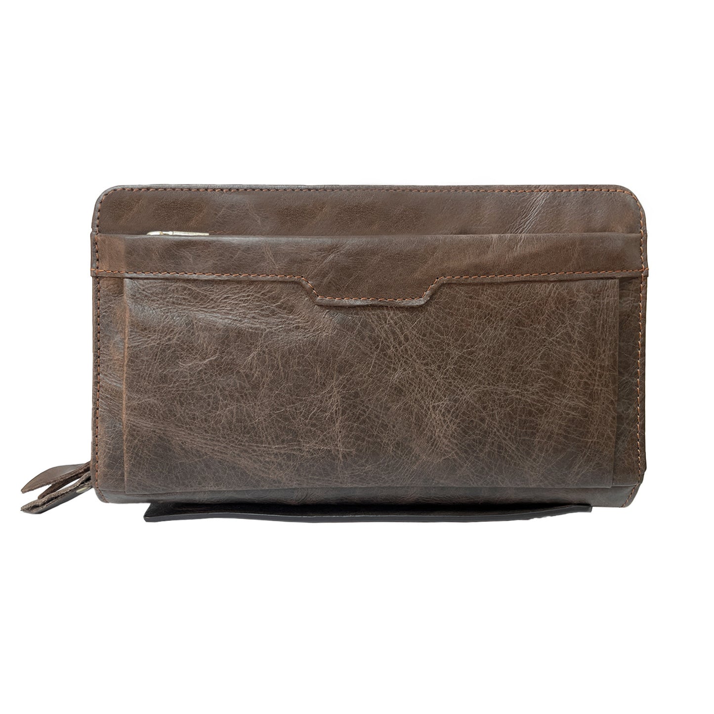 Men's Retro Business Long Oil Wax Leather Men's Wallets