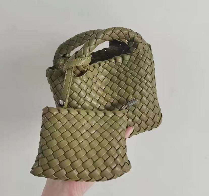 Woven Handmade Mini Portable Vegetable Basket Bags