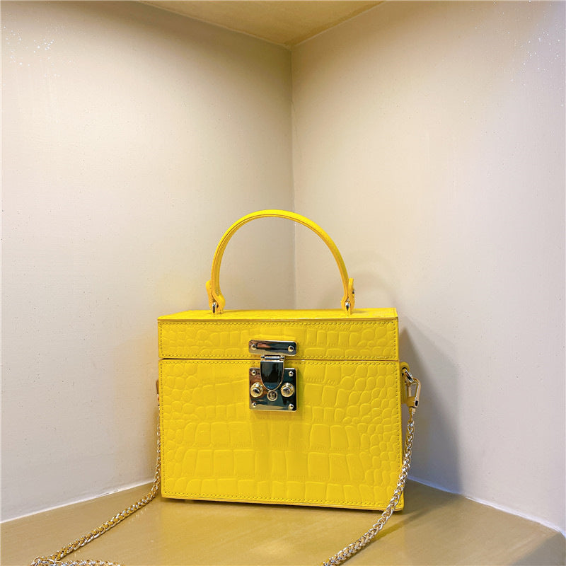 Women's New Elegant Box Chain Portable Bags