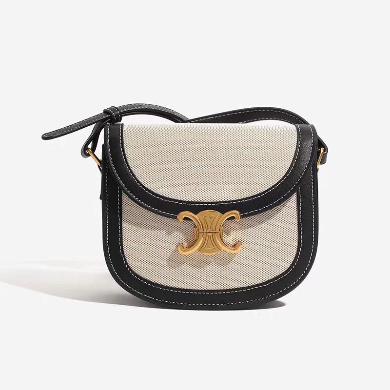 Women's Design Canvas Vintage Saddle Advanced Arc Shoulder Bags