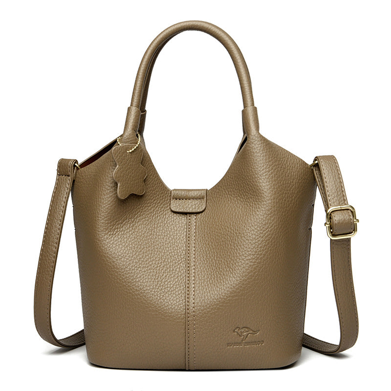 Carrying Vegetable Basket Leather Pattern High Goods Textured Handbags