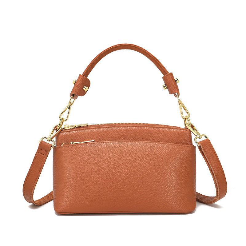 Women's Genuine Leather Commute Design Advanced Texture Shoulder Bags