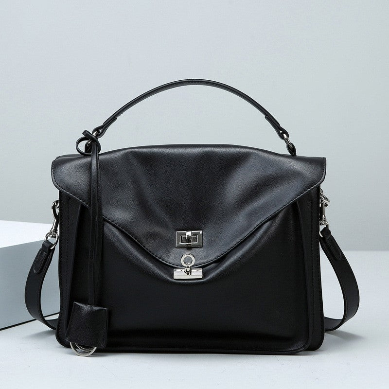 Women's Tanned Soft Leather Light Luxury Large Crossbody Bags