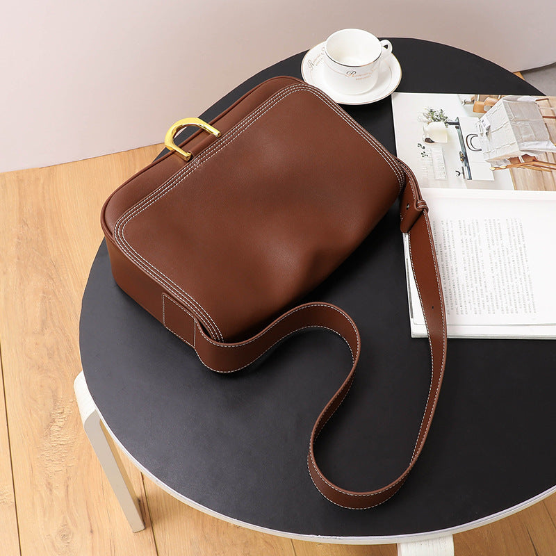 Women's Fashion Light Luxury Large Capacity Genuine Crossbody Bags