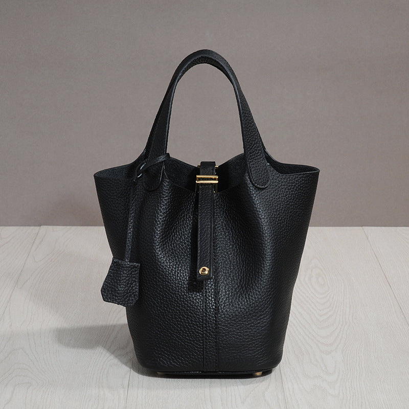 Lunch Trendy Head Layer Cowhide Vegetable Handbags