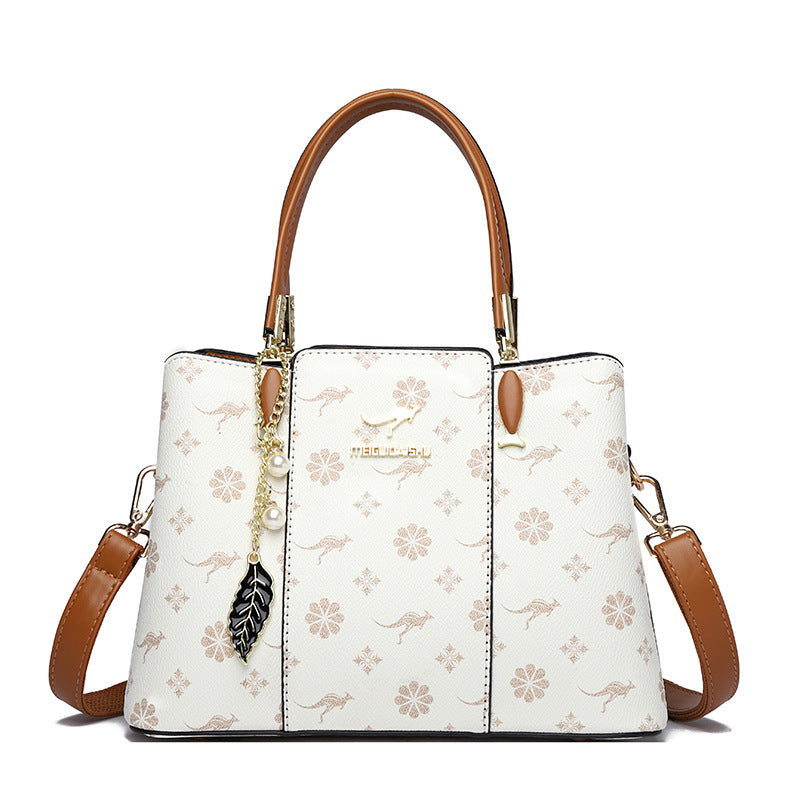 Women's Rose Kangaroo Versatile Fashion Large Capacity Elegant Crossbody Bags