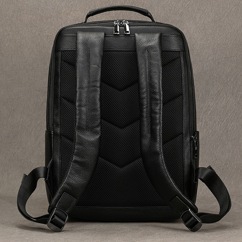 Men's Leisure Leather Inch First Layer Cowhide Backpacks