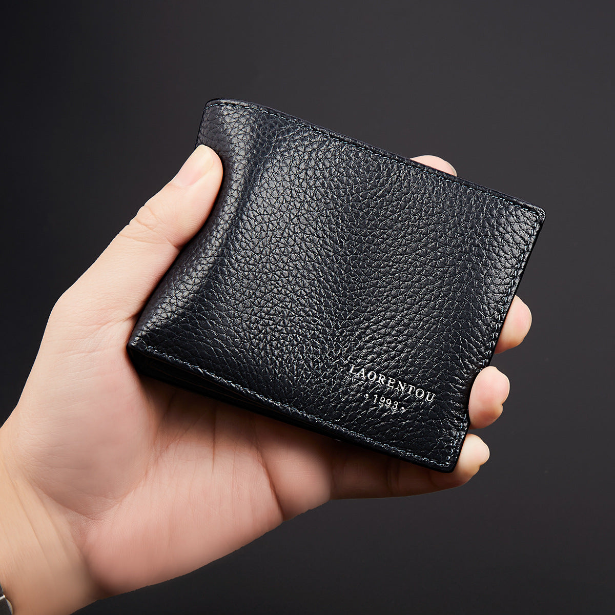 Men's License Leather Short Document First Layer Card Holder