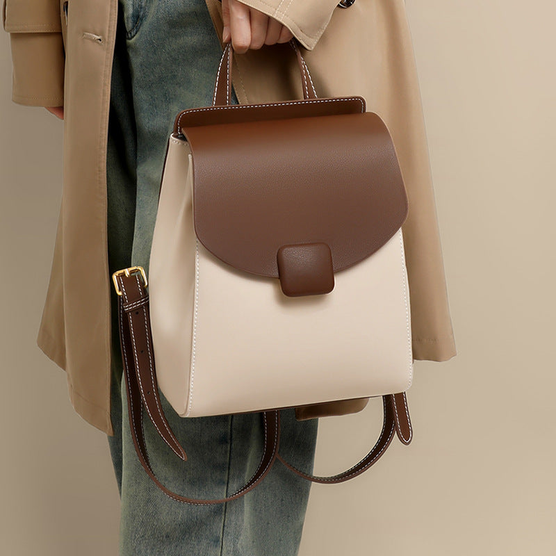 Women's Summer Genuine Leather Large Capacity Commuter Backpacks