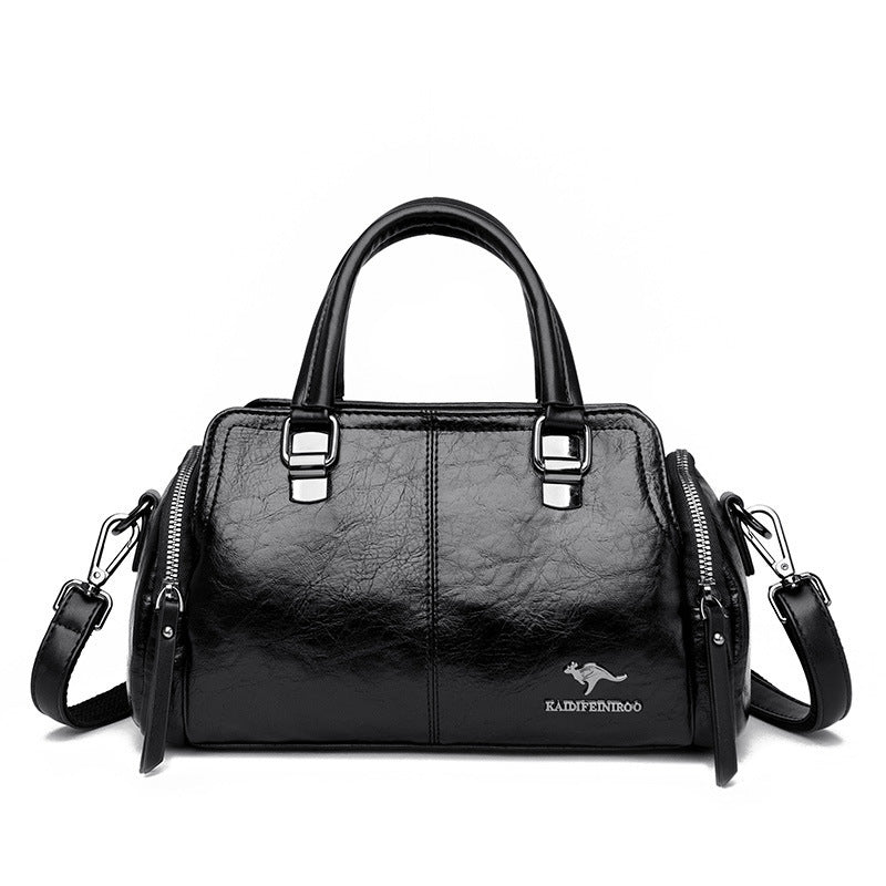 Women's Leather Trendy Soft Pillow Large Capacity Handbags