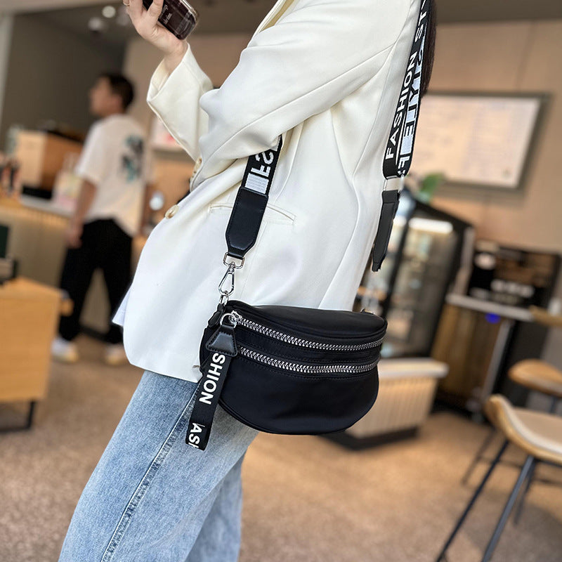 Women's Semicircle Lightweight Summer Leisure Wide Strap Bags