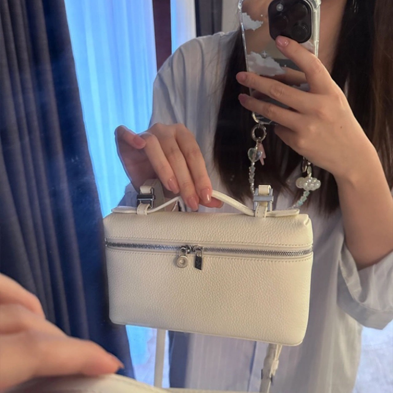 Unique Lunch Box Fashion Cattlehide Leather Crossbody Bags