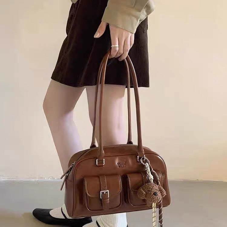 Women's Samba Lounge Pillow Autumn Retro Boston Shoulder Bags