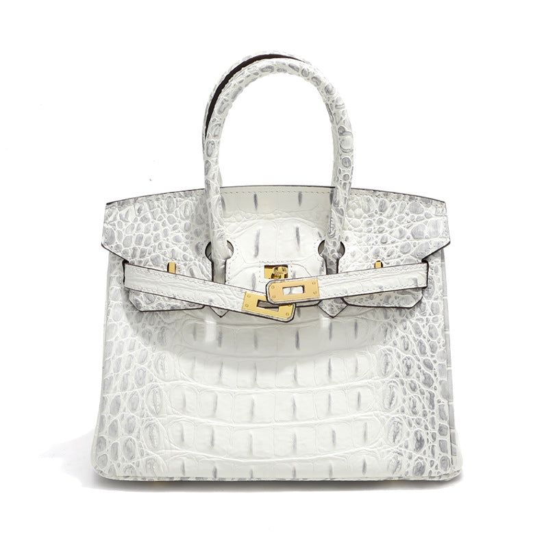 Women's Crocodile Pattern Genuine Leather High-grade Fashionable Shoulder Bags