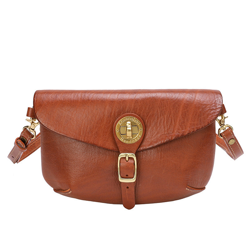 Saddle Thick Soft Vegetable Tanned Top Layer Crossbody Bags